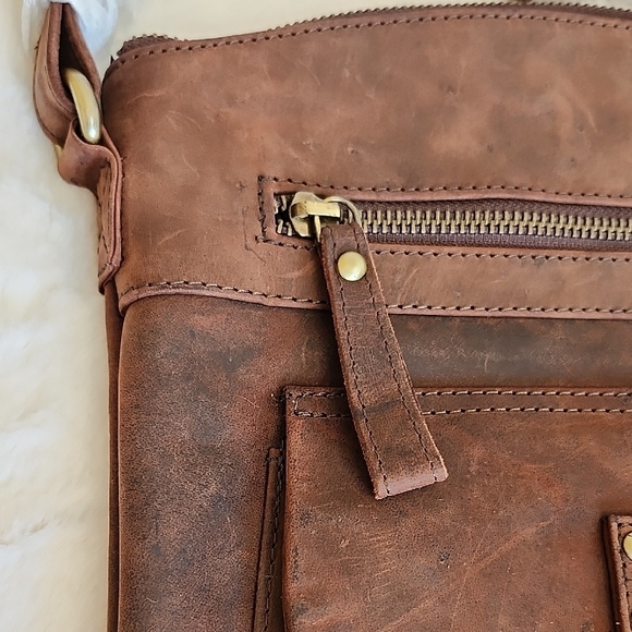 Oak Leather Brown Crossbody Bag NWT - Picture 14 of 16